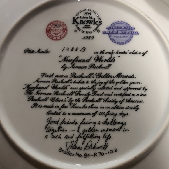 Edwin M. Knowles Newfound Worlds by Norman Rockwell collector’s plate - Picture 5 of 9